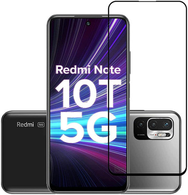 HIE POWER Edge To Edge Tempered Glass for Redmi Note 10T 5G/ Redmi 10/ Redmi 10 Prime / Poco M3 Pro(9H Premium Glass)(Pack of 1)