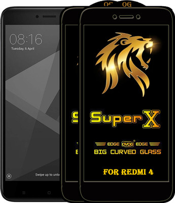 PFOAM Edge To Edge Tempered Glass for Mi Redmi 4(Pack of 2)