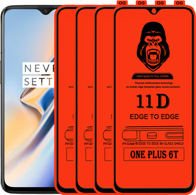 Rofix star Edge To Edge Tempered Glass for OnePlus 6T(Pack of 4)