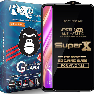 Roxel Edge To Edge Tempered Glass for VIVO Y35(Pack of 1)