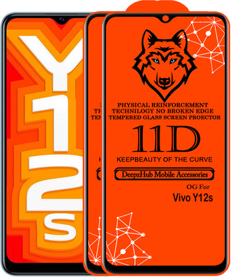 CRodible Edge To Edge Tempered Glass for Vivo Y12s(Pack of 2)