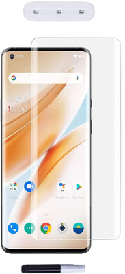 Mersal Edge To Edge Tempered Glass for OnePlus 8 Pro, UV Glass Exact Camera Cut Edge to Edge Coverage(Pack of 1)