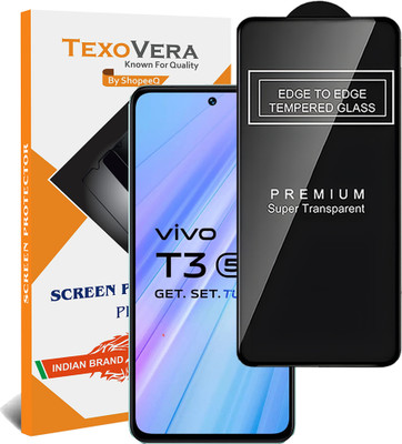 TEXOVERA Edge To Edge Tempered Glass for Vivo T3 5G, Vivo T3, OnePlus Nord CE 3, OnePlus Nord 3, OnePlus Nord 3 5G, iQOO Z9 5G, iQOO Z9(Pack of 1)