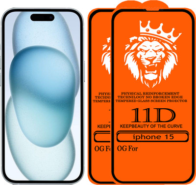 DeepzHub Edge To Edge Tempered Glass for iPhone 15(Pack of 2)