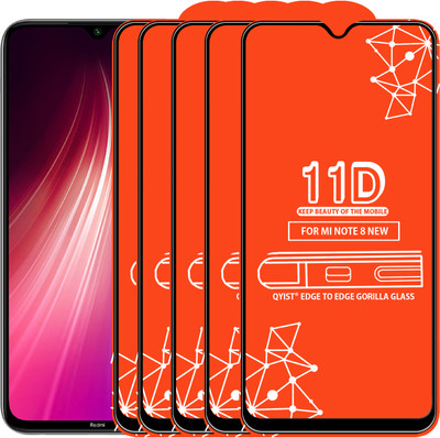 Qyist Edge To Edge Tempered Glass for Redmi Note 8(Pack of 5)