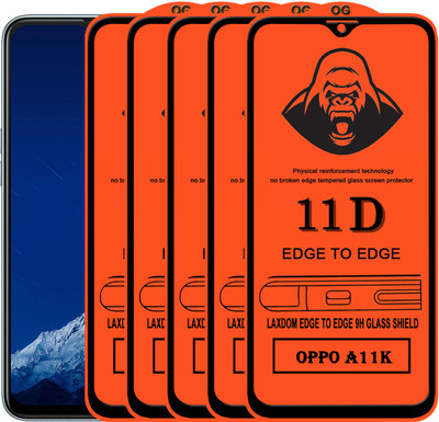Laxdom Edge To Edge Tempered Glass for OPPO A11K(Pack of 5)