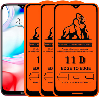 1DOLLAR Edge To Edge Tempered Glass for Redmi 8 / Redmi 8A-11D (Packof 3)(Pack of 3)