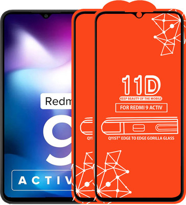 Qyist Edge To Edge Tempered Glass for Redmi 9 Active(Pack of 2)