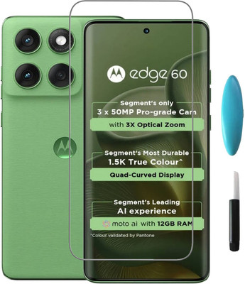 BRENZZ Edge To Edge Tempered Glass for MOTOROLA Edge 60 5G, Moto Edge 60, Motorola Moto Edge 60(Pack of 1)