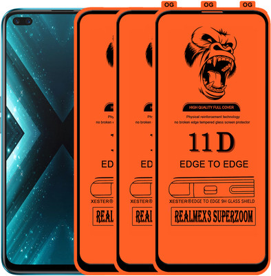 PFOAM Edge To Edge Tempered Glass for REALME X3 SUPER ZOOM(Pack of 3)