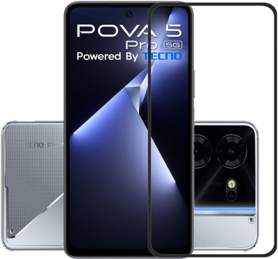 DMJHP Edge To Edge Tempered Glass for Tecno Pova 5 Pro(Pack of 1)