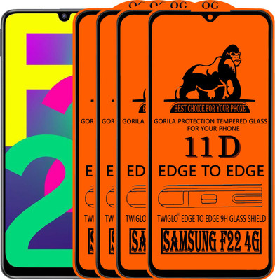 TWIGLO Edge To Edge Tempered Glass for SAMSUNG F22 4G(Pack of 4)
