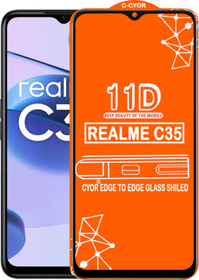 CYOR Edge To Edge Tempered Glass for REALME C35(Pack of 1)