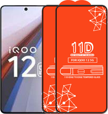 Roxel Edge To Edge Tempered Glass for Iqoo 12 5G(Pack of 2)