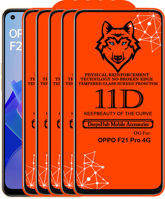 DeepzHub Edge To Edge Tempered Glass for OPPO F21 Pro 4G(Pack of 5)