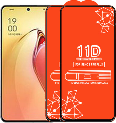 Qyist Edge To Edge Tempered Glass for Oppo Reno 8 Pro Plus(Pack of 2)