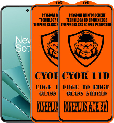 CYOR Edge To Edge Tempered Glass for ONEPLUS ACE 2V(Pack of 2)