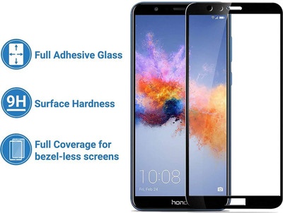 1DOLLAR Edge To Edge Tempered Glass for Huawei Honor 7X-11D Technology with High Definition(HD) clarity ensures perfect match with your screen with zero impact on visual display 9H(Pack of 1)