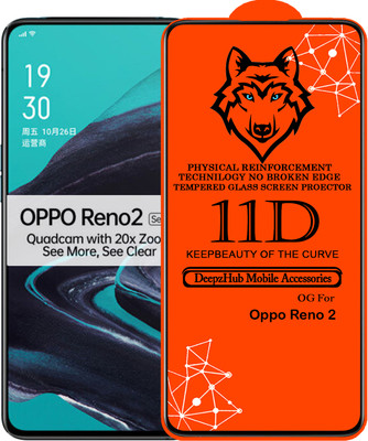DeepzHub Edge To Edge Tempered Glass for OPPO Reno 2(Pack of 1)