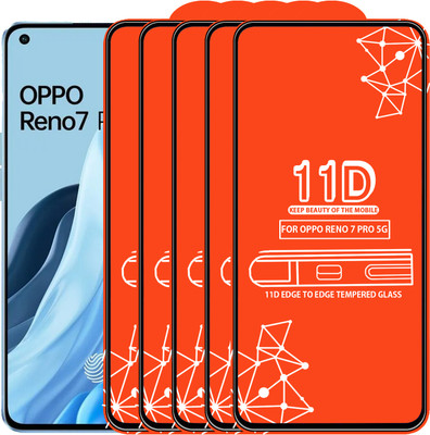 Qyist Edge To Edge Tempered Glass for Oppo Reno 7 Pro 5G(Pack of 5)