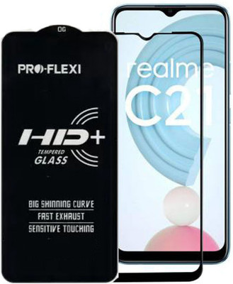 SM Styles Edge To Edge Tempered Glass for Realme C21(Pack of 1)