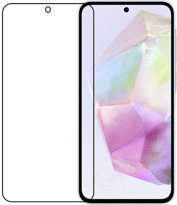 ARMORX Edge To Edge Tempered Glass for SAMSUNG GALAXY A35 Smart Mobile Plastic And Fiber Impossible Flexible Tempered Glass GALAXY A35(Pack of 1)