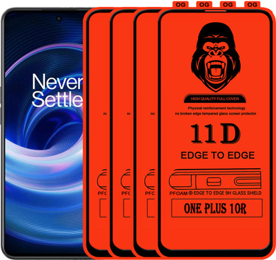 Laxdom Edge To Edge Tempered Glass for ONEPLUS 10R(Pack of 4)