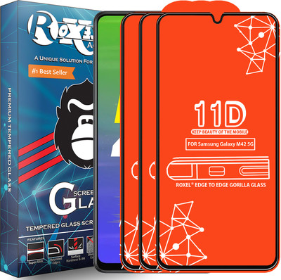 Roxel Edge To Edge Tempered Glass for Samsung Galaxy M42 5G(Pack of 3)