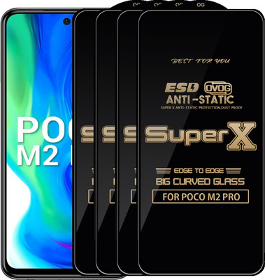 Roxel Edge To Edge Tempered Glass for POCO M2 PRO(Pack of 4)
