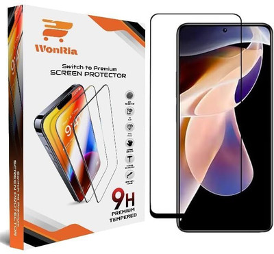 WonRia Edge To Edge Tempered Glass for Realme 14x, Motorola G35 5G(Pack of 1)