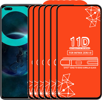 Qyist Edge To Edge Tempered Glass for Infinix Zero 8I(Pack of 6)