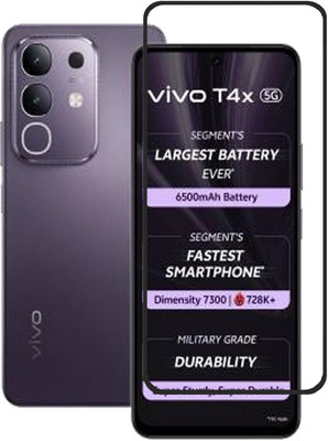 FwellT Edge To Edge Tempered Glass for Vivo T4X 5G(Pack of 1)