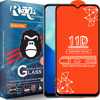 Roxel Edge To Edge Tempered Glass for Vivo T2X 5G(Pack of 1)