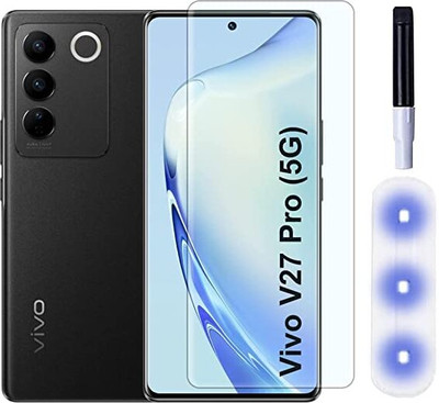 HIE POWER Edge To Edge Tempered Glass for Vivo V27 Pro 5G UV [Premium Quality](Pack of 1)
