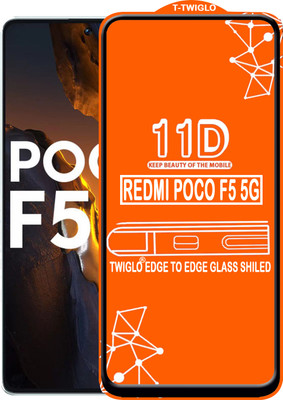 TWIGLO Edge To Edge Tempered Glass for REDMI POCO F5 5G(Pack of 1)