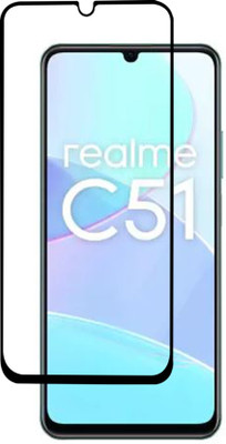 DMJHP Edge To Edge Tempered Glass for Realme C51(Pack of 1)