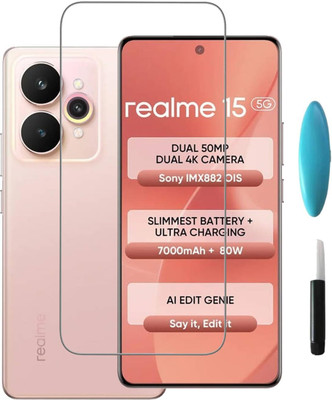 LIKEDESIGN Edge To Edge Tempered Glass for Realme 15 5G(Pack of 1)