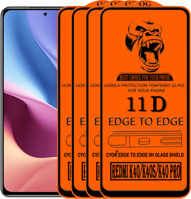 CYOR Edge To Edge Tempered Glass for REDMI K40 PRO(Pack of 4)