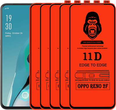 Rofix star Edge To Edge Tempered Glass for Oppo Reno2 F(Pack of 5)