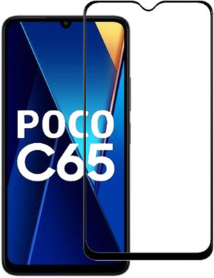 RCHJV Edge To Edge Tempered Glass for Poco C65, REDMI POCO C65(Pack of 1)