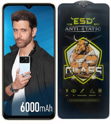 TELESHIELD Edge To Edge Tempered Glass for Tecno Spark 6 AIR, ESD Glass, ESD Protector, Edge to Edge, Screen Protector(Pack of 1)