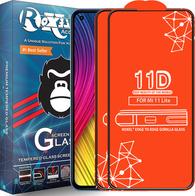 Roxel Edge To Edge Tempered Glass for Mi 11 Lite(Pack of 2)