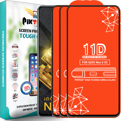 PikTrue Edge To Edge Tempered Glass for Iqoo Neo 6 5G(Pack of 3)