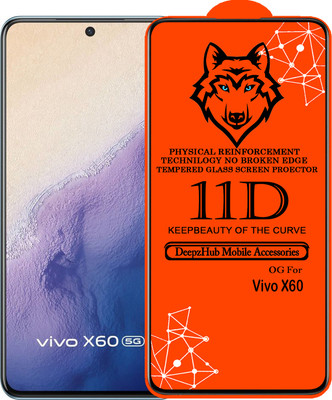 DeepzHub Edge To Edge Tempered Glass for Vivo X60(Pack of 1)
