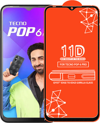 Qyist Edge To Edge Tempered Glass for Tecno Pop 6 Pro(Pack of 1)