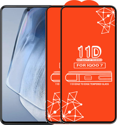 Qyist Edge To Edge Tempered Glass for Iqoo 7(Pack of 2)