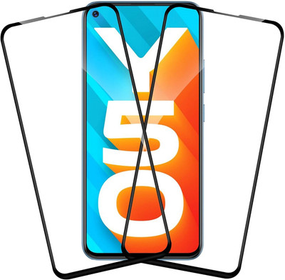 9H Edge To Edge Tempered Glass for Vivo Y50- | Full Glue Curved Tempered Glass | Bubble Free Installation |(Pack of 2)