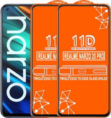 TWIGLO Edge To Edge Tempered Glass for REALME NARZO 20 PRO(Pack of 2)