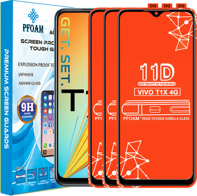 PFOAM Edge To Edge Tempered Glass for VIVO T1X 4G(Pack of 3)
