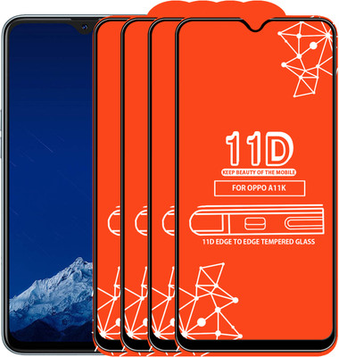 Qyist Edge To Edge Tempered Glass for Oppo A11K(Pack of 4)